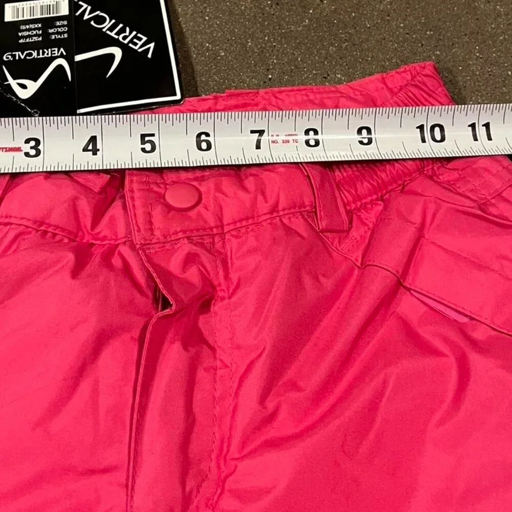Vertical 9 Girls Pink Water Resistant Insulated Cargo Snow Pants Youth Girls Sz